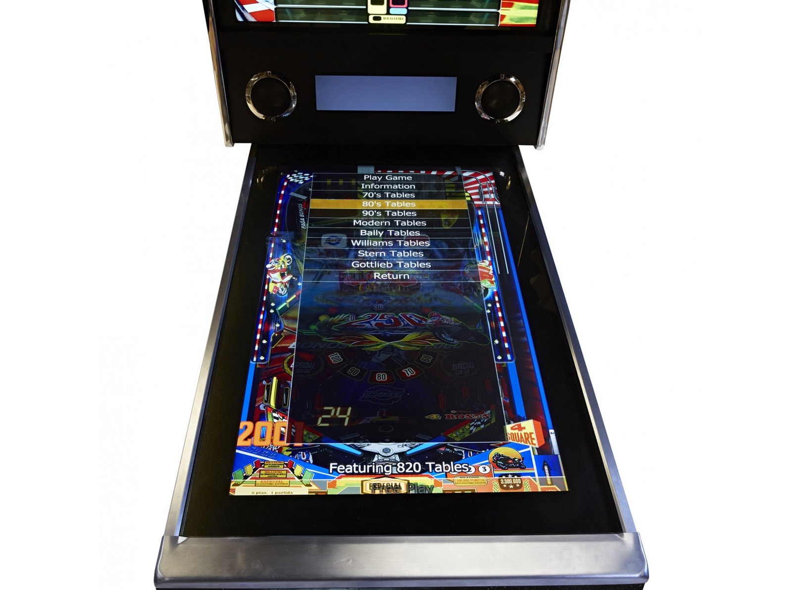 Flipper Gottlieb numérique 3D sur pied - écran LCD - 12 tables de jeux en 1