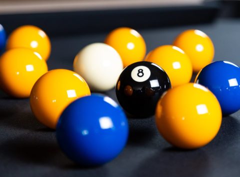 Jeu de billes Anglais Jaune et Bleu billard