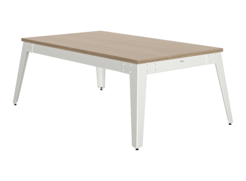 Billard STEEL pieds blancs cadre Oslo plateau table