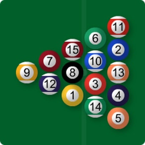 Boules De Billard Billard Américain Sur La Table De Billard