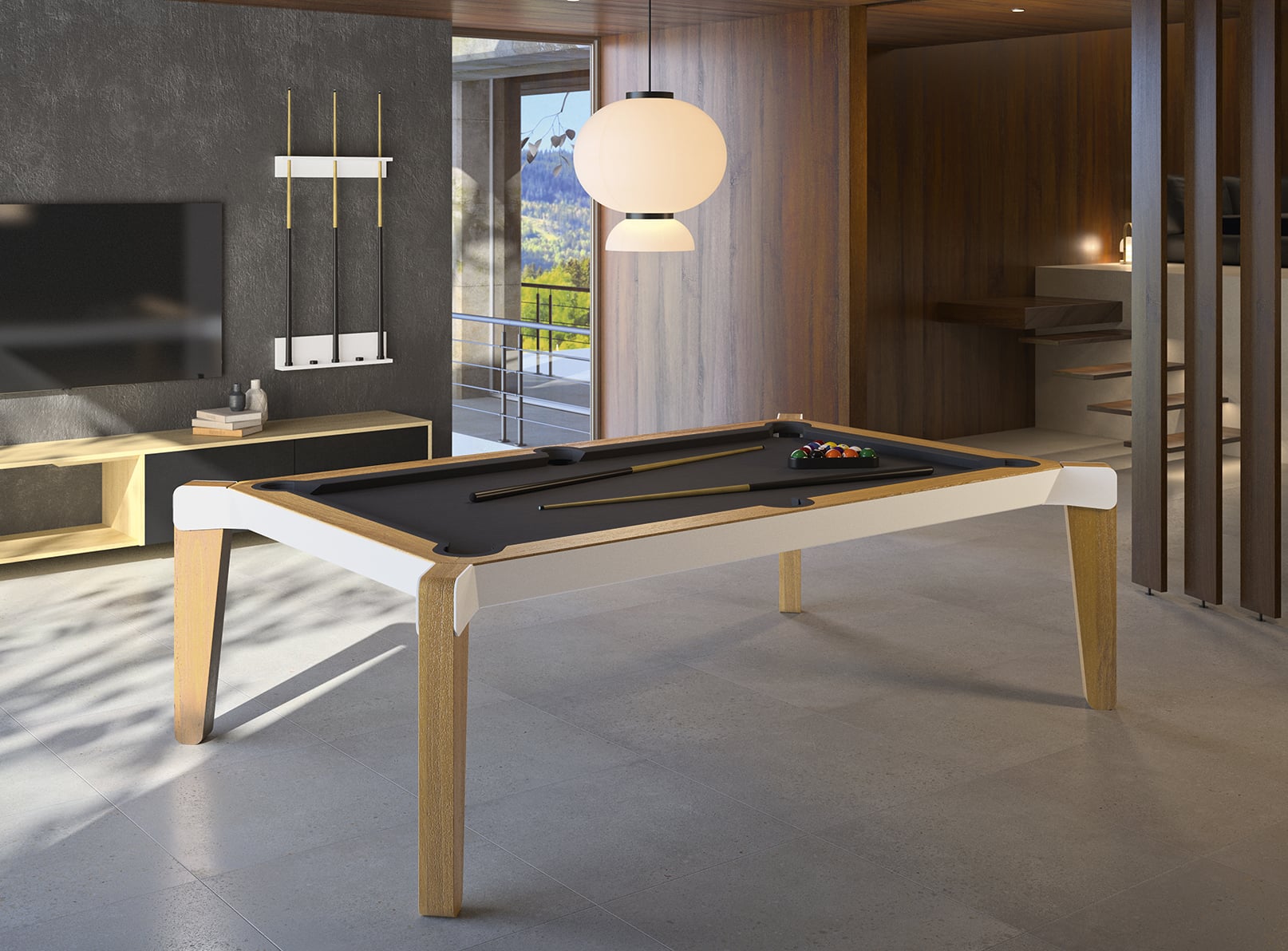 Queue de billard de Luxe en Ébène, Cocobolo et Santal. Prix usine